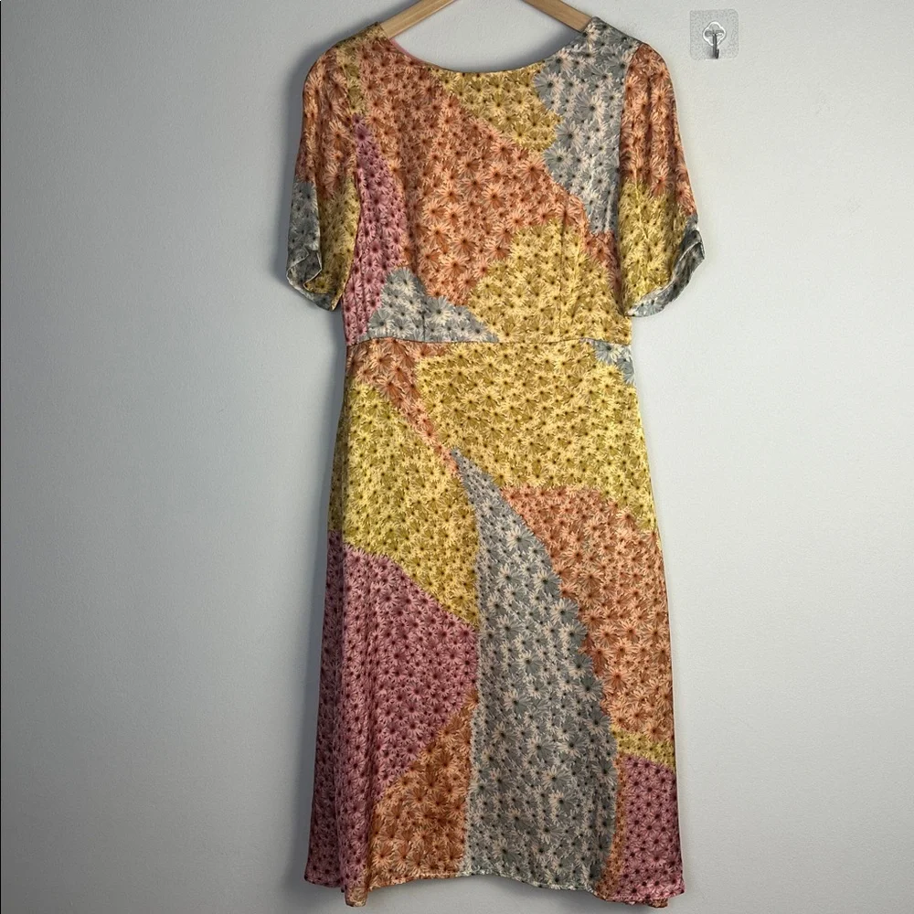 NEW Anthropologie Varun Bahl Catria Floral Dress SM Lined Pockets Made in India - Picture 2 of 16